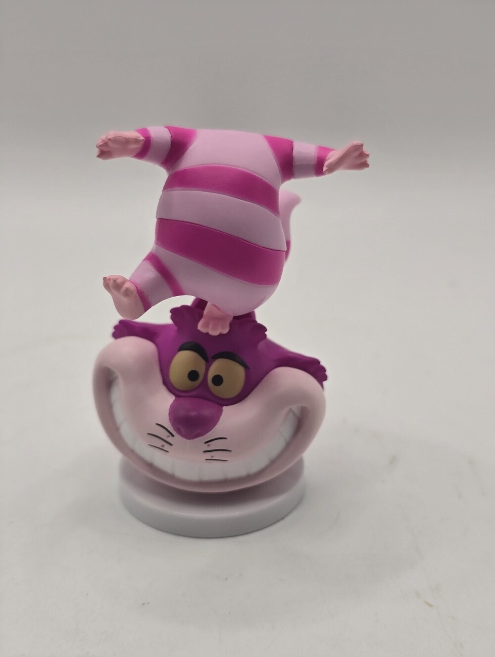 Disney Cheshire Cat Pink Striped Stacking Figure Culturefly  3.5 in.